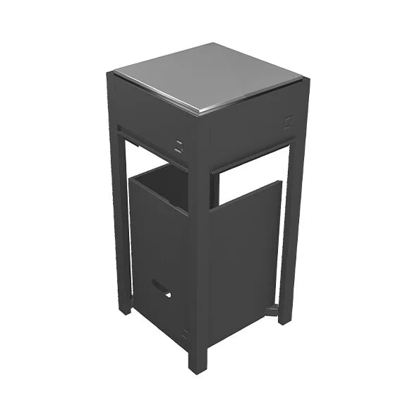 Driezijdig front voor buitenkeuken Hide Black oneQ