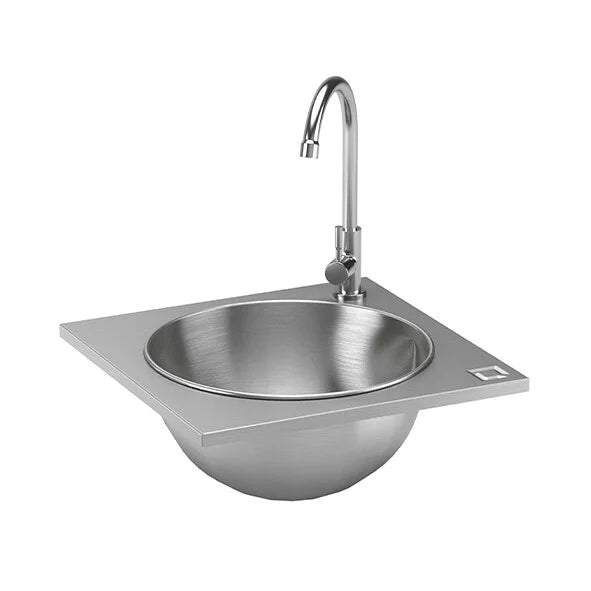 oneQ Wet Built-in Set | Spoelbak met kraan - Inox / RVS
