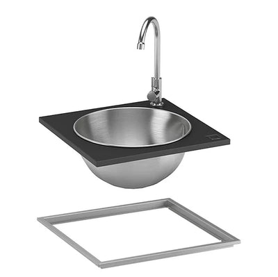 oneQ Wet Built-in Set | Spoelbak met kraan - Zwart